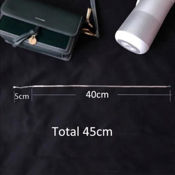 NEW 925 STERLING SILVER HERRINGBONE FLAT NECKLACE, NICE NECKLACE, CUTE NECKLACE - Picture 6 of 6